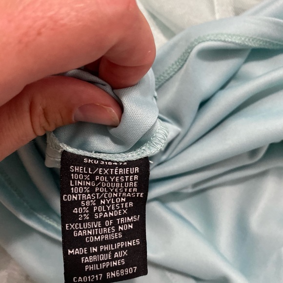 Le chateau small formal antique blue lace dress - Picture 7 of 9